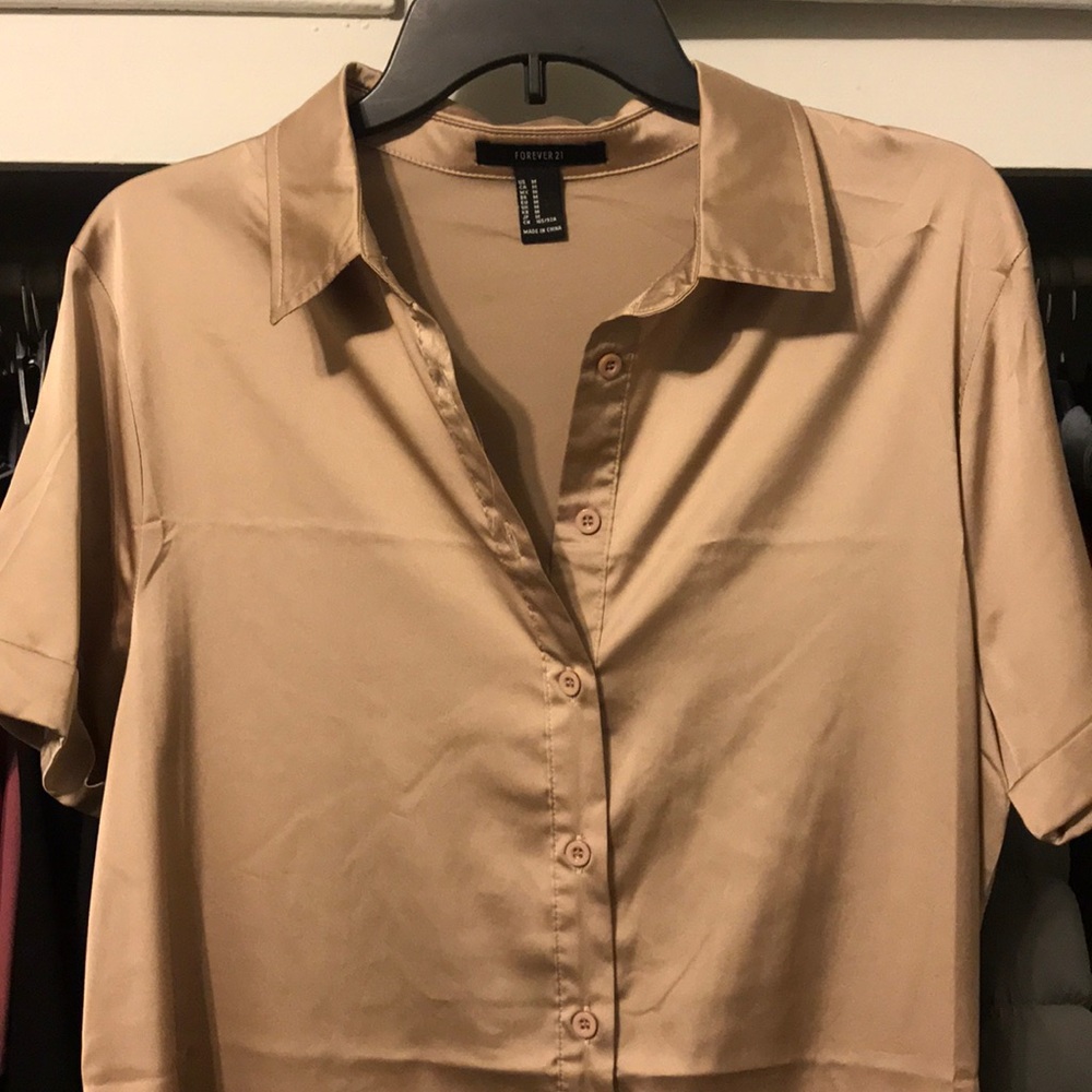 Forever21 Satin Button Up Top/Dress